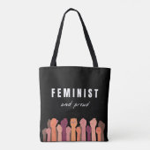 feministe en trots tote bag (Achterkant)