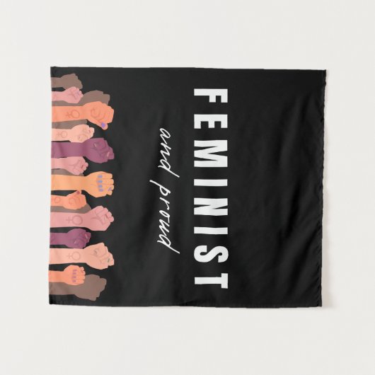 feministe en trots wandkleed (Voorkant (horizontaal))