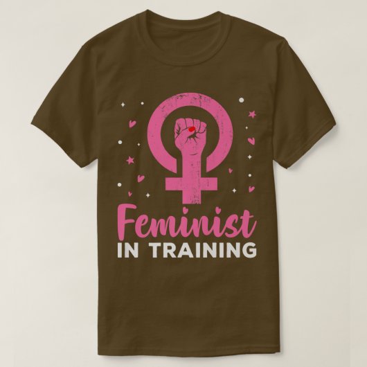 feministe in training feminisme Design1666 T-shirt (Design voorkant)