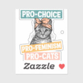 feministe kattenliefhebber sticker (Vel)