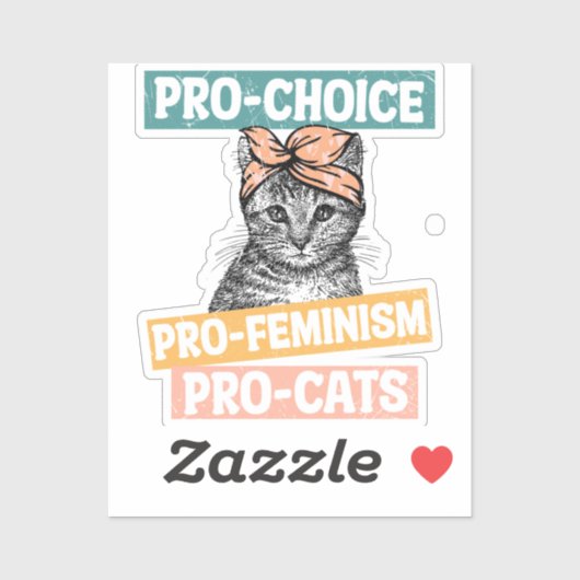 feministe kattenliefhebber sticker (Vel)