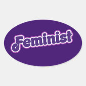 feministe ovale sticker (Voorkant)