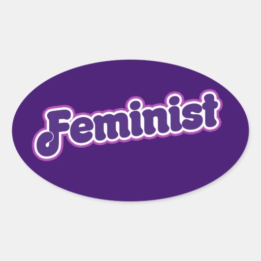 feministe ovale sticker (Voorkant)
