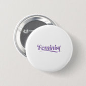 feministe ronde button 5,7 cm (Voorkant /achterkant)