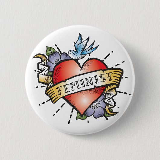 feministe ronde button 5,7 cm (Voorkant)