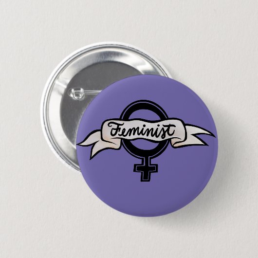 feministe ronde button 5,7 cm (Voorkant /achterkant)