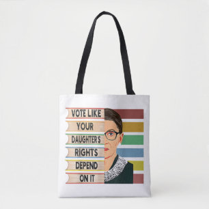 Feministe Ruth Bader Ginsburg RBG Citaat Meisje Me Tote Bag