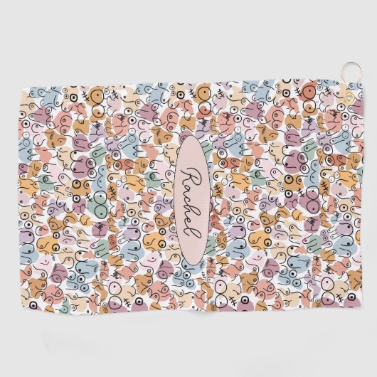 feministe vrouw golfhanddoek (Horizontaal)