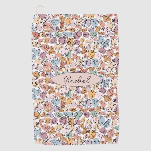 feministe vrouw golfhanddoek (Voorkant)