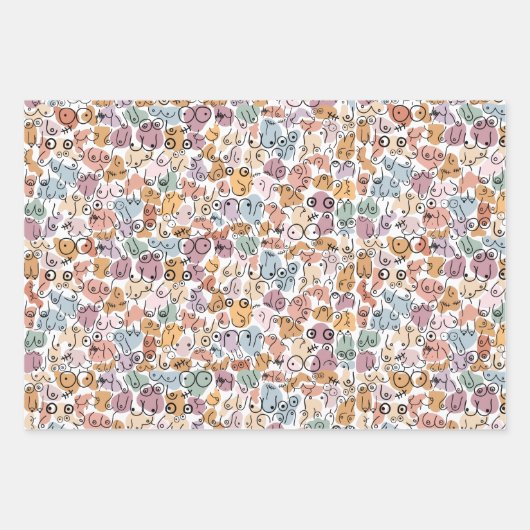 feministe vrouw inpakpapier vel (Voorkant 2)