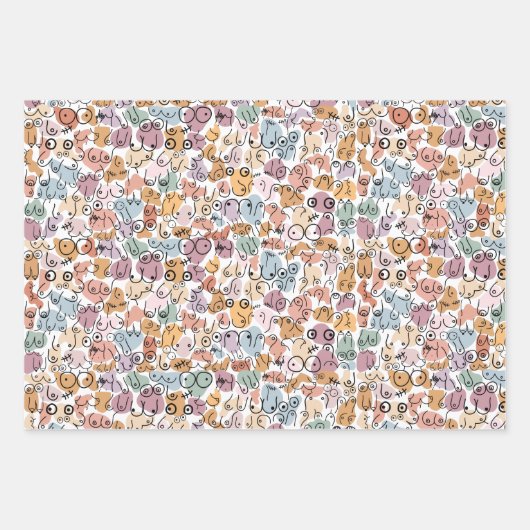 feministe vrouw inpakpapier vel (Voorkant)