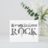 Feministen Rock Briefkaart (Staand voorkant)