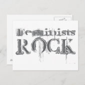 Feministen Rock Briefkaart (Voorkant / Achterkant)