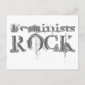 Feministen Rock Briefkaart (Voorkant)