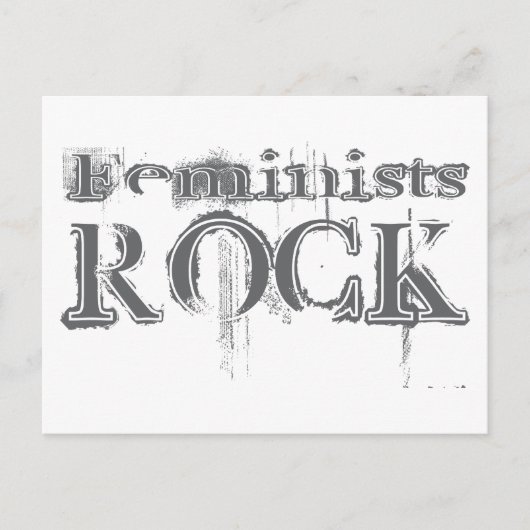 Feministen Rock Briefkaart (Voorkant)