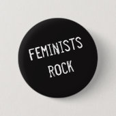 Feministen Rock Ronde Button 5,7 Cm (Voorkant)