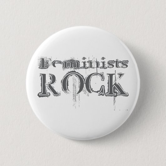 Feministen Rock Ronde Button 5,7 Cm (Voorkant)