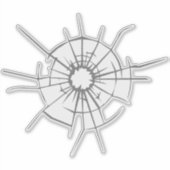 Feministen Shatter Glass Ceiling | Heldere Sticker (Voorkant)