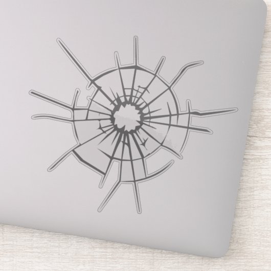 Feministen Shatter Glass Ceiling | Heldere Sticker (Detail)