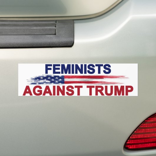Feministen tegen Trump Bumpersticker (Op auto)