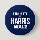 Feministen voor Harris Walz Ronde Button 7,6 Cm (Voorkant)