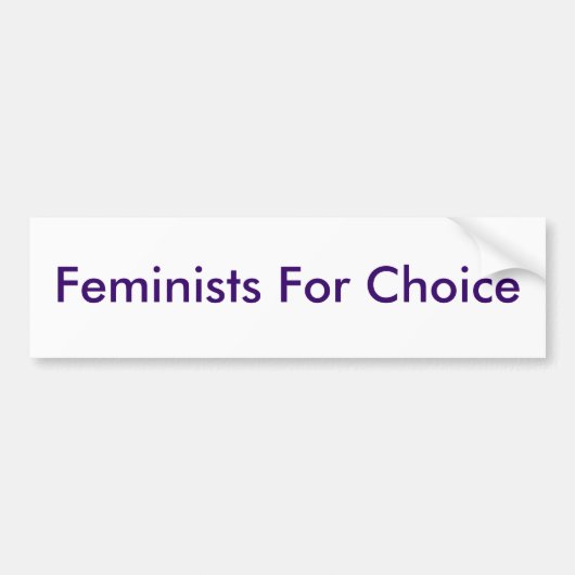 Feministen voor keuze bumpersticker (Voorkant)