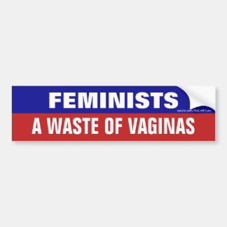 Feministen zijn afval van de Bumpersticker van Vag