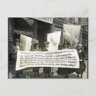 Feministenprotest Republikeinen, 1920 Briefkaart
