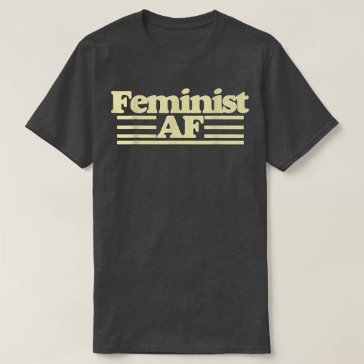 Feministisch af-feminisme met een retro 70s1420 t-shirt (Design voorkant)
