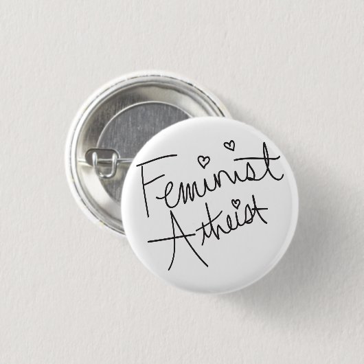 feministisch atheïst ronde button 3,2 cm (Voorkant /achterkant)