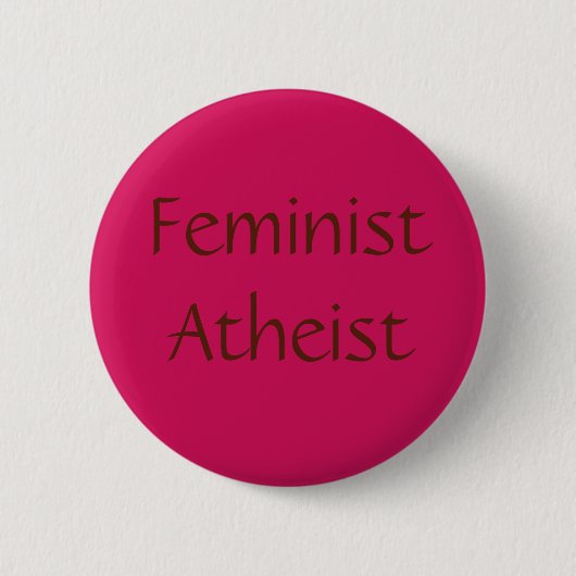 feministisch atheïst ronde button 5,7 cm (Voorkant)