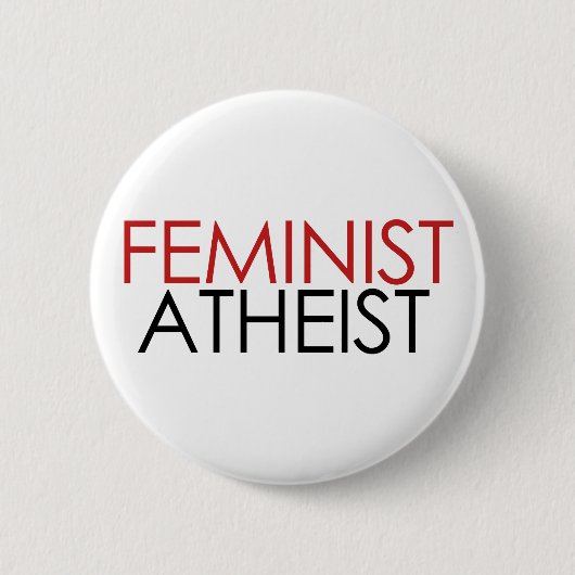 feministisch atheïst ronde button 5,7 cm (Voorkant)