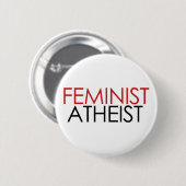 feministisch atheïst ronde button 5,7 cm (Voorkant /achterkant)