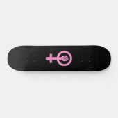 Feministisch bord zwart persoonlijk skateboard (Horizontaal)