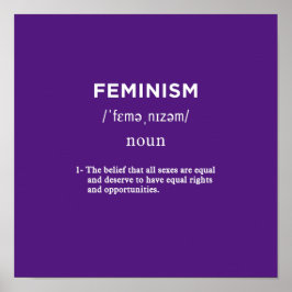 feministisch definitievierkant poster