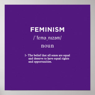 feministisch definitievierkant poster