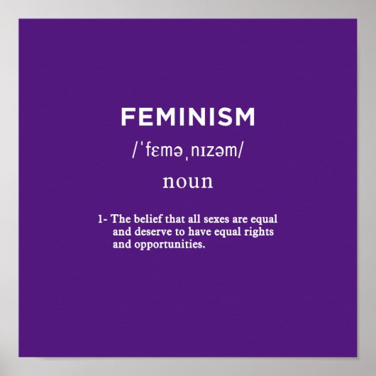 feministisch definitievierkant poster (Voorkant)