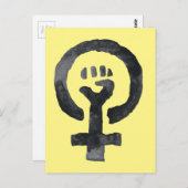 Feministisch eerste symbool briefkaart (Voorkant / Achterkant)