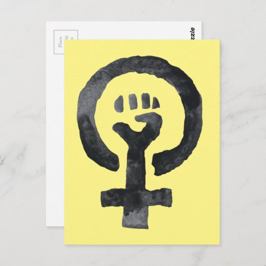 Feministisch eerste symbool briefkaart (Voorkant / Achterkant)