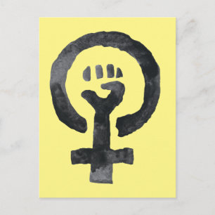 Feministisch eerste symbool briefkaart