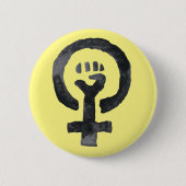 Feministisch eerste symbool ronde button 5,7 cm (Voorkant)