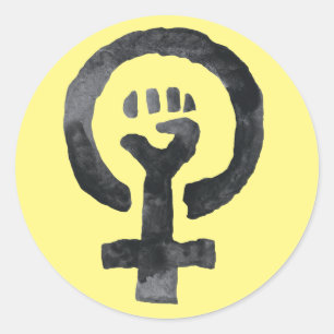 Feministisch eerste symbool ronde sticker