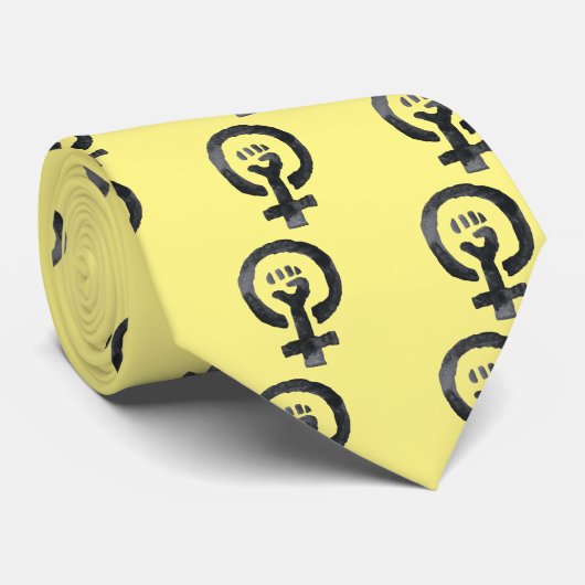 Feministisch eerste symbool stropdas (Opgerold)