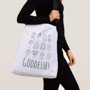 Feministisch feminisme Doodle Art Canvas tas