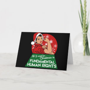 Feministisch kerstfeest feestdagen kaart