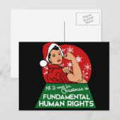 Feministisch kerstfeest feestdagenkaart (Voorkant / Achterkant)