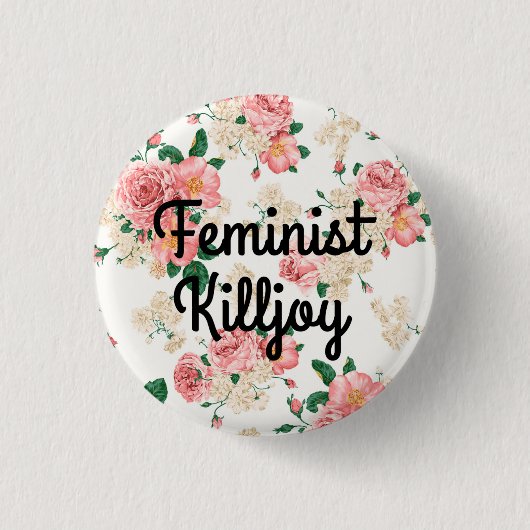 feministisch killjoy ronde button 3,2 cm (Voorkant)