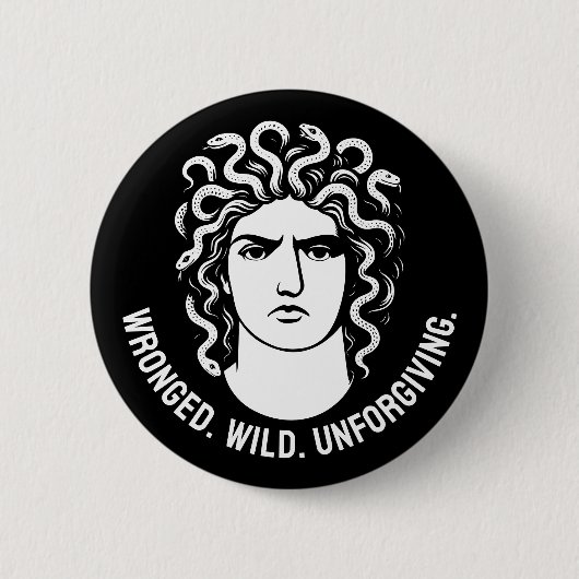 Feministisch Medusa-pictogram Ronde Button 5,7 Cm (Voorkant)