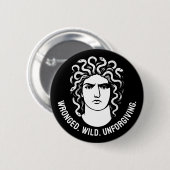 Feministisch Medusa-pictogram Ronde Button 5,7 Cm (Voorkant /achterkant)