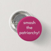 feministisch meisje met ronde knop button 3,2 cm (Voorkant /achterkant)